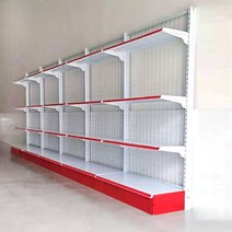 마트 편의점 곤도라 과자 다층 상품 병원 베이커리 편의점 진열대 진열장 간식 약국 휴게실, 단면 4.5미터 길이 1.5미터 높이 4단