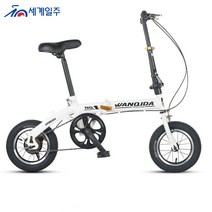 세계일주 접이식 미니 벨로 자전거 110cm 바이크 100% 완조립 배송, 화이트