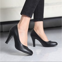 여성 국산 심플 포인티드토 면접화 9.5cm 하이힐 펌프스 구두