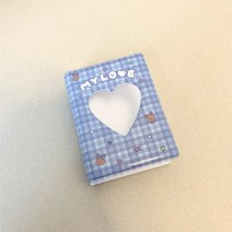 귀여운 미니 사진 앨범 3 인치 러브 하트 할로우 보관 케이스 Kpop 카드 바인더 이름 책 포토 홀더 40 포켓, 9
