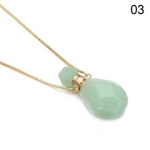 향수목걸이 병 멀티 종류 천연석 에센셜 오일 병 화이트 쿼츠 아마조나이트 자수정 여성 dropshipping 2022