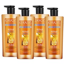 케라시스 어드밴스드 리페어 앰플 샴푸 극손상 손상 모발 삼푸 대용량 600ml 4개, 600ml 4통