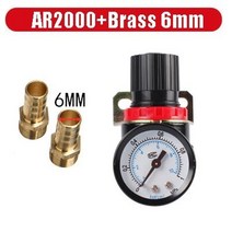 공기압 게이지 ar2000 02 g143939 압력 조절기 미니 공기 ar2000-02 릴리프 제어 압축기 조절기 처리 장치 밸브 피팅, 협력사, ar2000 황동 6mm