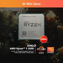 AMD Ryzen 5 2600 R5 3.4 GHz 6 코어 12 65W CPU 프로세서 YD2600BBM6IAF 소켓 AM4 팬 미포함 중고