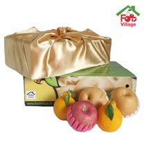 [푸드빌리지] 과즙이 펑펑 시원한맛 가득찬 배 나주배 가정용 15Kg, 1박스, 사과4개+배4개 혼합 3.5kg이상