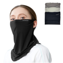 쿨스카프 운동할때쓰는 숨구멍 운동 마스크 트레이닝 등산 자외선차단 자전거 러닝 골프 낚시, 블랙