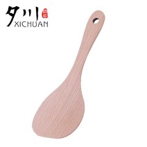 장주걱나무 느티나무 목재 코팅팬 전용 긴 자루 페인트 없음 볶음요리 나무삽 목제 국자 2581863342, 밥주걱 (22cm *7.5cm )