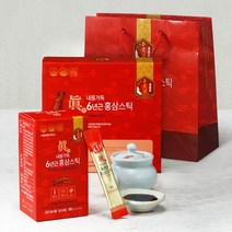 내몸가득진6년근홍삼스틱50포(쇼핑백포함) 대동고려삼 진세노사이드 부모님선물 사포닌 면역력증진 피로개선 혈액흐름개선 기억력증진 항산화 건강기능식품 온가족 남녀노소 영지 하수오 백작약, 1박스, 10g 50포