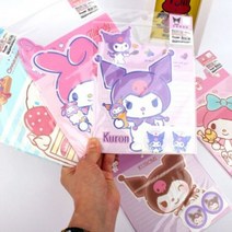 올마이디아이와이 산리오 모양 편지지(5종)쿠로미 마미멜로디..., 단품