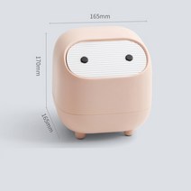 FREELIFE 미니 귀여운 쓰레기통 데스크탑 작은 쓰레기 주방 캔 뚜껑 쓰레기 주최자 분리형 커버 식탁 책상 보관 버킷, 분홍색, 4리터, 분홍색