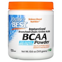 Doctors Best 인스턴트 BCAA 파우더 무맛 300g(10.6oz)