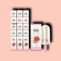 설빙 리얼과일 아이스바 딸기우유 60g 15개