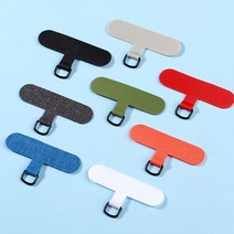 T타입 미니 숏 폰태그 링패드 컬러 페브릭 투명 PVC 폰스트랩 홀더, T타입_폰태그_블랙(페브릭)