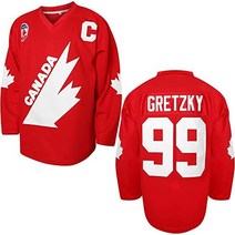 아이스하키복 아이스하키져지 Gretzky 하키 저지 1991 쿠페 팀 캐나다 컵 레드 아이스 남성 스포츠 스웨터, 01 99 Red_04 XL