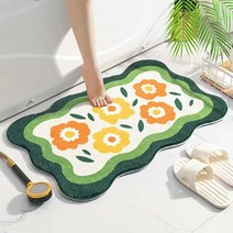 카펫 카페트 러그 도어 인테리어 매트 욕실 아이방 화장실 공부방, 14.캐주얼 플라워, 01.40X60 cm(흡수 모조 캐시미어)