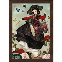 퍼즐라이프 우나영 목단화여인 II 인물화 한복 500피스 직소퍼즐액자 PL742, 퍼즐+우드앤틱액자