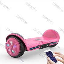 외발 전동 휠 쏠로 모터 출퇴근용 어린이 스마트 밸런스 호버 보드 스케이트보드 셀프 밸런싱 전기 스쿠터 2 스탠딩 스쿠터 6.5 인치, 10..Ordinary pink