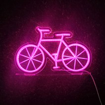 지아이비 LED 네온플렉스 아크릴 무드등 네온사인, 2.자전거_핑크