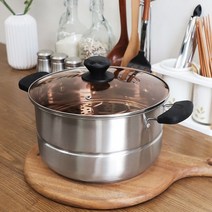 퀸센스 찜솥 곰솥 냄비 사골 곰탕 삼계탕 큰냄비 고구마 옥수수삶기 찜냄비 국통 찜통, 퀸센스데이세븐찜곰솥26cm