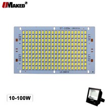 확산판 LED PCB 투광 조명 알루미늄 풀 파워 SMD5730 소스 야외 램프 리플레이트 2 개, 6.Warm 3000-3500K - 10W 55x45M