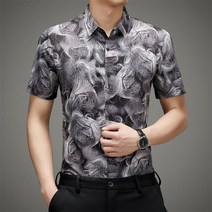 여름남성트렌드반팔셔츠남성비즈니스캐주얼셔츠BX3009P60