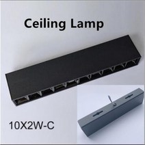실내 조명 20W LED 트랙 라이트 레일 스포트라이트 천장 투광 의류 신발 매장용 조도 조절이 가능한 알루미늄, Type C, 6000KNoDimmableWhite