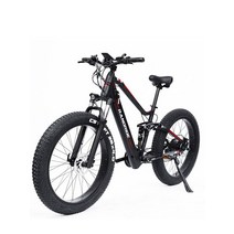 전기자전거 Randride yx90 26 인치 전기 산악 자전거 1000w 48v 13.6ah 전자 자전거 4.0 지방 타이어 shimano 유압 브레이크 수입전동자전거아울렛, 7, 47cm(160cm-190cm), 검정과 빨강, 01 7