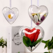 투명하트볼 투명구 아크릴구(하트 8cm 5p)