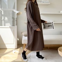 나염 프린트 박시핏 코펫 롱 원피스 3컬러 학교 10대