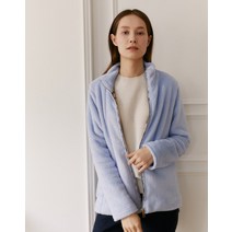 21FW [D-FLEECE] 블루 닥스체크 안감 긴소매 플리스 점퍼 DLJU1DF91B2