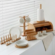 홈앤하우스 [홈앤하우스] 너도밤나무 원목 주방소품 시리즈 (접시꽂이/컵걸이/베드트레이 외), 너도밤나무 접시꽂이 6칸, 없음, 1