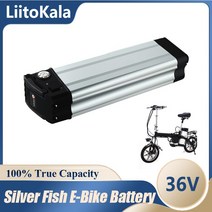 접이식전기자전거 LiitoKala 실버 물고기 48V Ebike 배터리 팩 10Ah 12Ah 15Ah 20Ah Shengmilo MX20 접는 지방 타이어 스노우 자전거 전기, [04] 36V20Ah