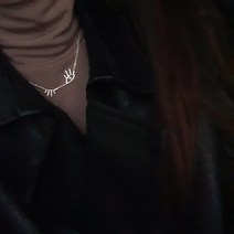 실버925 쁘띠아이 진주 은목걸이