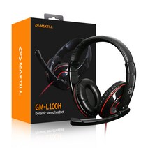 맥스틸 GM-L100H 다이나믹 스테레오 헤드셋/화이트