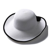 *사은품증정* [와이드앵글] 여성용 천연초 리본 햇 골프모자 WWM19C06W2, 56