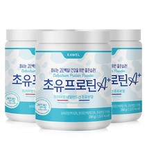 우유맛 고단백 로엘 초유프로틴A+단백질 보충제 분말 WPC단백 가루 3통, 280g × 3통