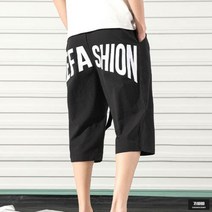 가바바 남성 빅사이즈 바지 큼지막한 로고가 들어간 캐주얼 린넨 반바지 G50066