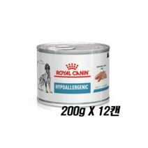 (품절주의) 로얄캐닌 독 강아지 하이포알러제닉 습식 캔 200g X 12캔