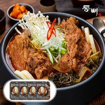 [ME_product 모음전] 통뼈 명가 감자탕 뼈찜 포차세트 부산 밀양 20년전통 2인분, 통뼈 매운뼈찜 4팩
