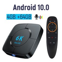 비디오플레이어 IPTV 안드로이드 TV 박스 4GB Ram 64GB Rom 음성 어시스턴트 10.0 HTV 8 오리지널 6K H616 와이파이 미디어 플레이어 초고속 탑, [03] 영국 플매트 카펫 러그, [08] 64G VOICE Remote