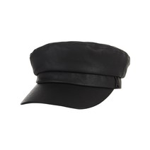 바잘 모자 블랙 스터드 레더 마도로스캡 블랙