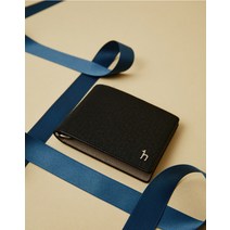 23SS [Online 한정판][BASIC] 블랙 사피아노 소가죽 머니클립 HJWA3E908BK