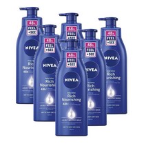 니베아 리치 너리싱 바디로션 수분크림 48H 400mL Nivea Rich Nourishing Body Lotion Moisturiser, 6개
