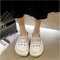 ANUSAMSA 여성 통굽 키높이미끄럼 방지 슬리퍼