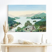 더 아트 컴퍼니 그랜마 모지스 따뜻 힐링 명화그림 액자 행복 그림 아이방 카페 홈데코 거실 사무실 매장 인테리어 50종 26-50, 29. GM-허드슨 강둑에서