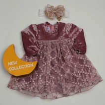 [압소바] (유아외출원피스)끌로 드레스 끌로헤어핀밴드SET (2AX725411)