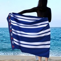 ASSARE 커플 특대형 물놀이 수건 비치타올 세트 1800X1000, 블루라군2P, 2개