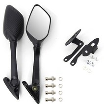 알루미늄 오토바이 백미러 핸들바 후면보기 사이드 미러 수정 액세서리 혼다 PCX 150 125 pcx, [2] Carbon fiber stripes