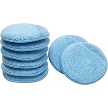VIKING 극세사 자동차 왁스 어플리케이터 및 클리닝 패드 손가락 포켓 포함 - 지름 12.7cm(5인치) 블루 8, 한개옵션0