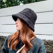 어리플 여성용 플라워 뽀글이 벙거지 버킷햇